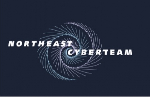 A photo of a logo that reads northeast cyberteam