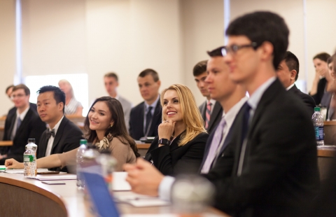 A photo of college students at the University of New Hampshire Law School