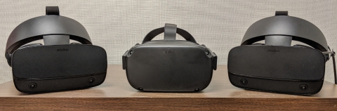 Photo of head-mounted displays used for virtual reality