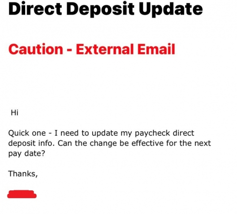 direct deposit phish