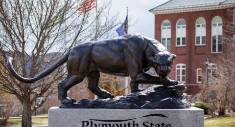Plymouth State panther statue