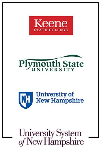 logos for UNH, PSU, Keene, and USNH